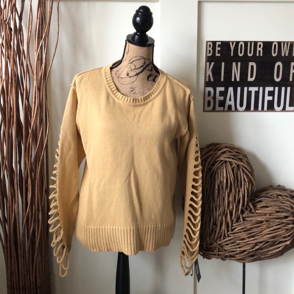 Vince Camuto Sweaters - Vince Camuto Honey tree lattice sleeve sweater